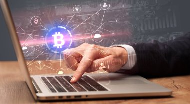 Küresel bitcoin Döviz Kuru kavram kontrol el