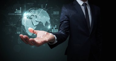 Küresel Internet kavramı işadamı ile kullanma