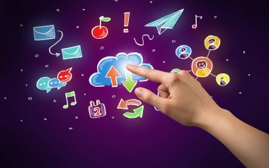 Simgeler dokunmadan el