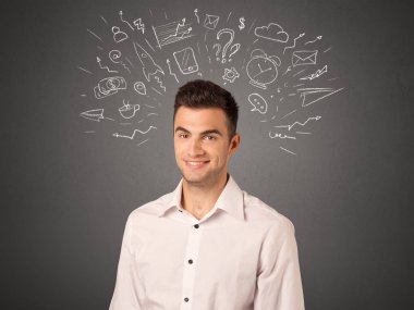 İşadamı ile sosyal simgeler