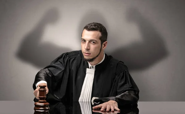 Kaslı yargıç karar verme — Stok fotoğraf