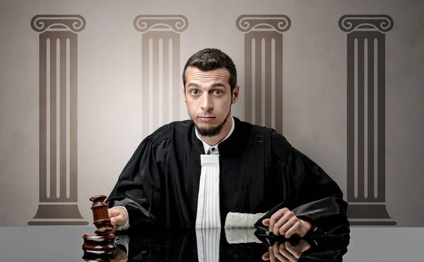 Young judge making decision — Stock Photo, Image