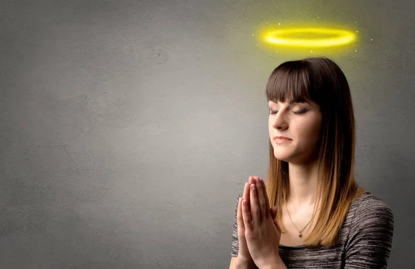 Praying girl — Stock Photo, Image