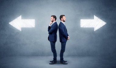 İki seçenek ile işadamı