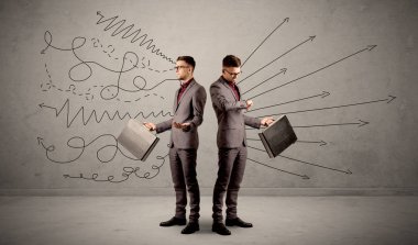 İki seçenek ile işadamı