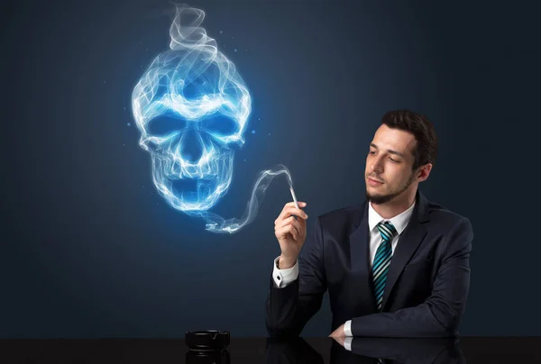 Businessman smoking concept — Stock Photo, Image