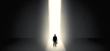 Bir şey sonunda ışık görmek işadamı