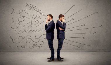 İki seçenek ile işadamı