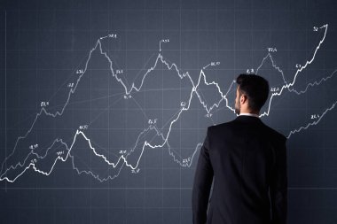 İşadamı grafik ile
