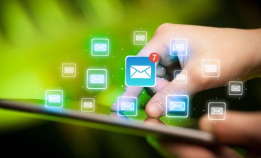 Mail ile tablet dokunmadan parmak