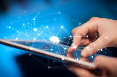 Tablet bulut kavramı ile dokunmadan parmak