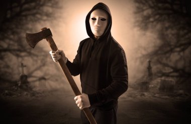 Terk edilmiş mezarlık kavram agresif avcı