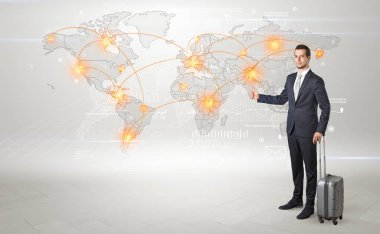 İş gezisi harita ile olacak iş adamı