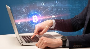 Küresel bitcoin Döviz Kuru kavram kontrol el