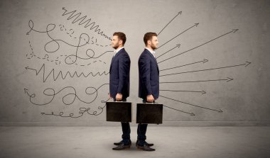 İki seçenek ile işadamı