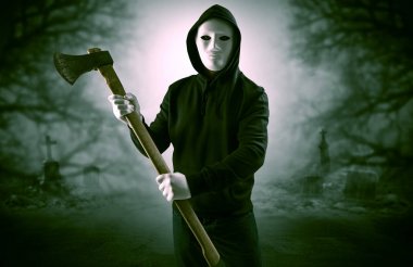 Terk edilmiş mezarlık kavram agresif avcı