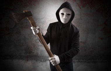 Bir boş kanlı Oda kavramı silahlı katil