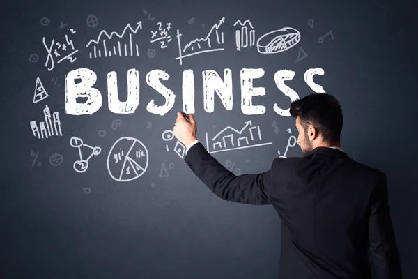 Empresário com plano de negócios — Fotografia de Stock