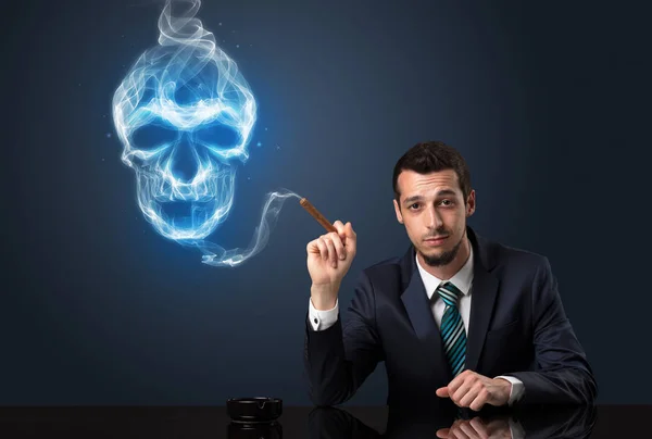 Businessman smoking concept — Stock Photo, Image