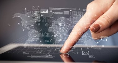 Tablet grafiklerle dokunmadan parmak