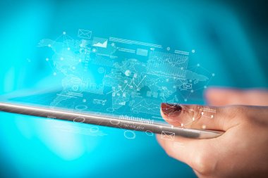 Tablet grafiklerle dokunmadan parmak