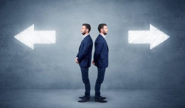 İki seçenek ile işadamı