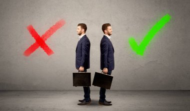 İki seçenek ile işadamı