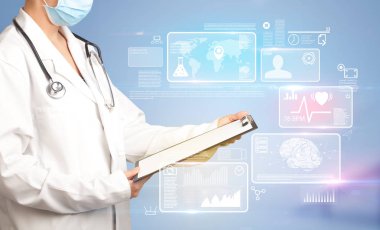 kadın doktor ile not etmek