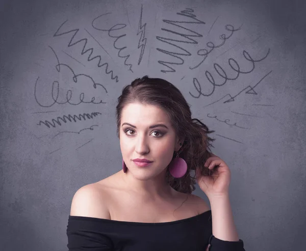 Chica con expresión facial divertida — Foto de Stock