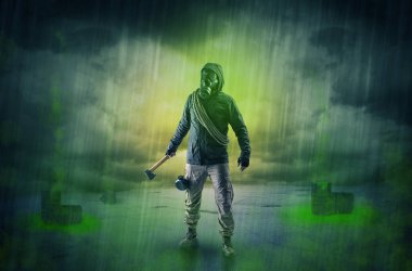 Patlamadan sonra terk edilmiş bir alanda korumak