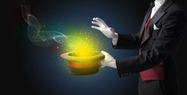 İllüzyonist el hüner değnek ile yapma