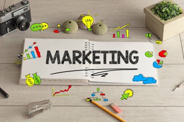 Defter ile office araçları katta