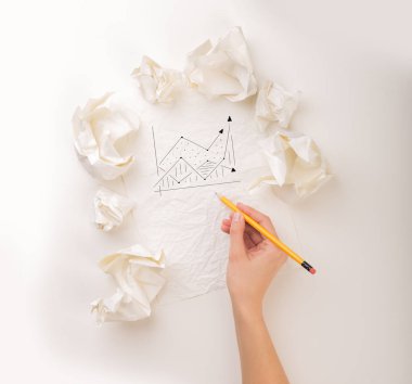 El buruşuk kağıt yazma