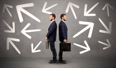 İki seçenek ile işadamı