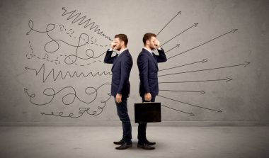 İki seçenek ile işadamı