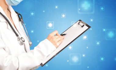 kadın doktor ile not etmek