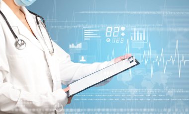 kadın doktor ile not etmek