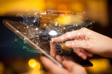 Tablet grafiklerle dokunmadan parmak