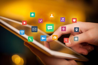 Tablet apps ile dokunmadan parmak