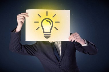 Ampul ile işadamı holding kağıt