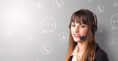 Kadın telemarketer kavramı