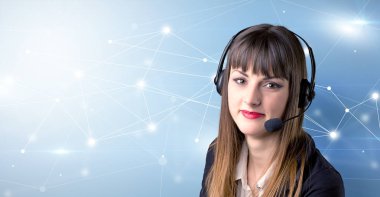 Kadın telemarketer kavramı