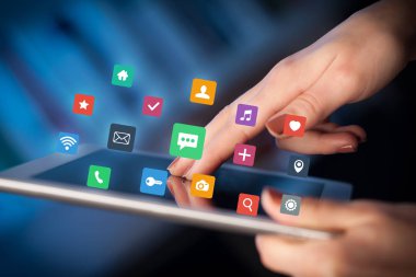 Tablet apps ile dokunmadan parmak