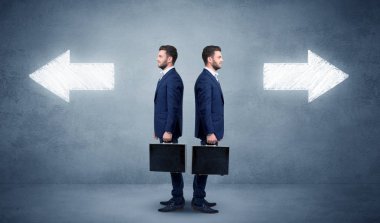 İki seçenek ile işadamı