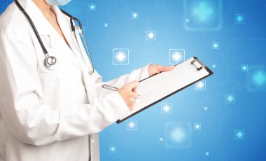 kadın doktor ile not etmek