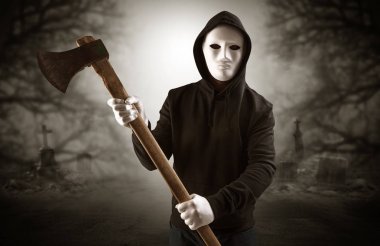 Terk edilmiş mezarlık kavram agresif avcı