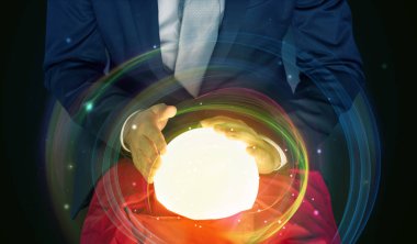 Sihirli top Word'de geleceği isteyen adam