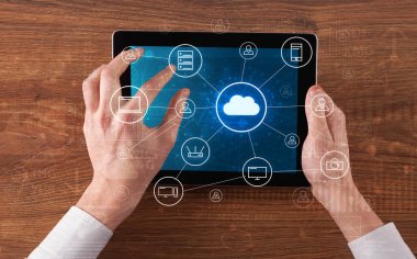 El tablet sistemi kavramı Merkezi bulut ile kullanma