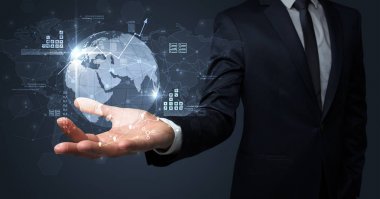 Küresel Internet kavramı işadamı ile kullanma