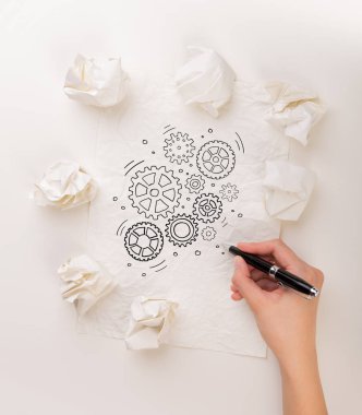 El buruşuk kağıt yazma